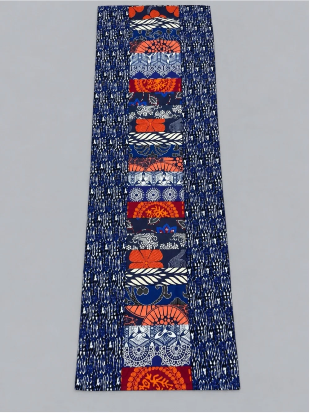 Ladella Patchwork Table Runner Boho Tribal Boho Decor 86x18 Blue Orange